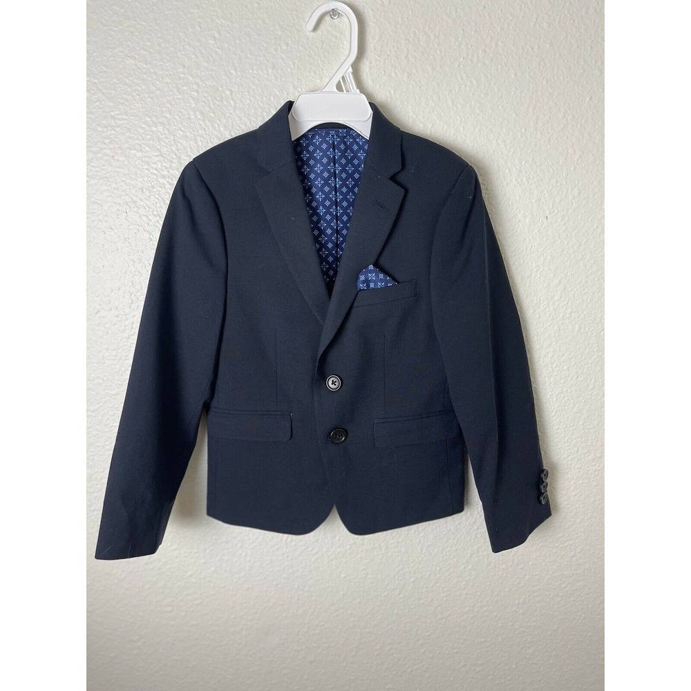 Tallia Baby Boys Solid Wool Blend Suit Navy Sz 5‎ MSRP $175